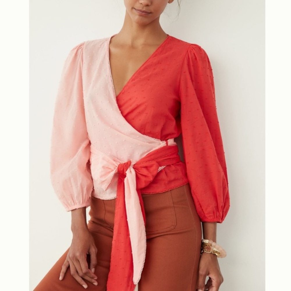 Farm Rio for Anthropology Color Block Blouse